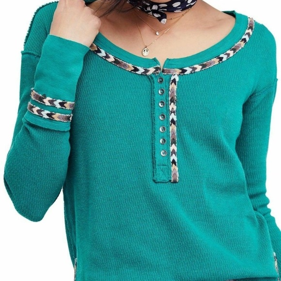 Free People Rainbow Long Sleeve Thermal Top - Picture 8 of 8